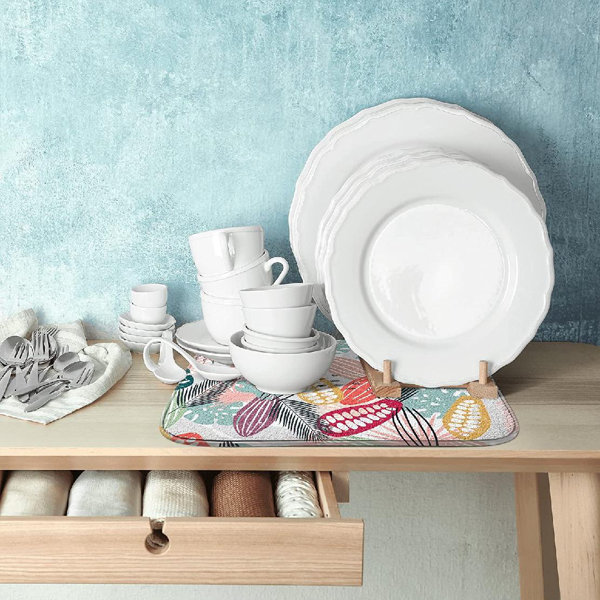 dingqitech Dish Drying Mat ,Drying Pad Dish Drainer Mats XL Microfiber Ultra Absorbent Drying